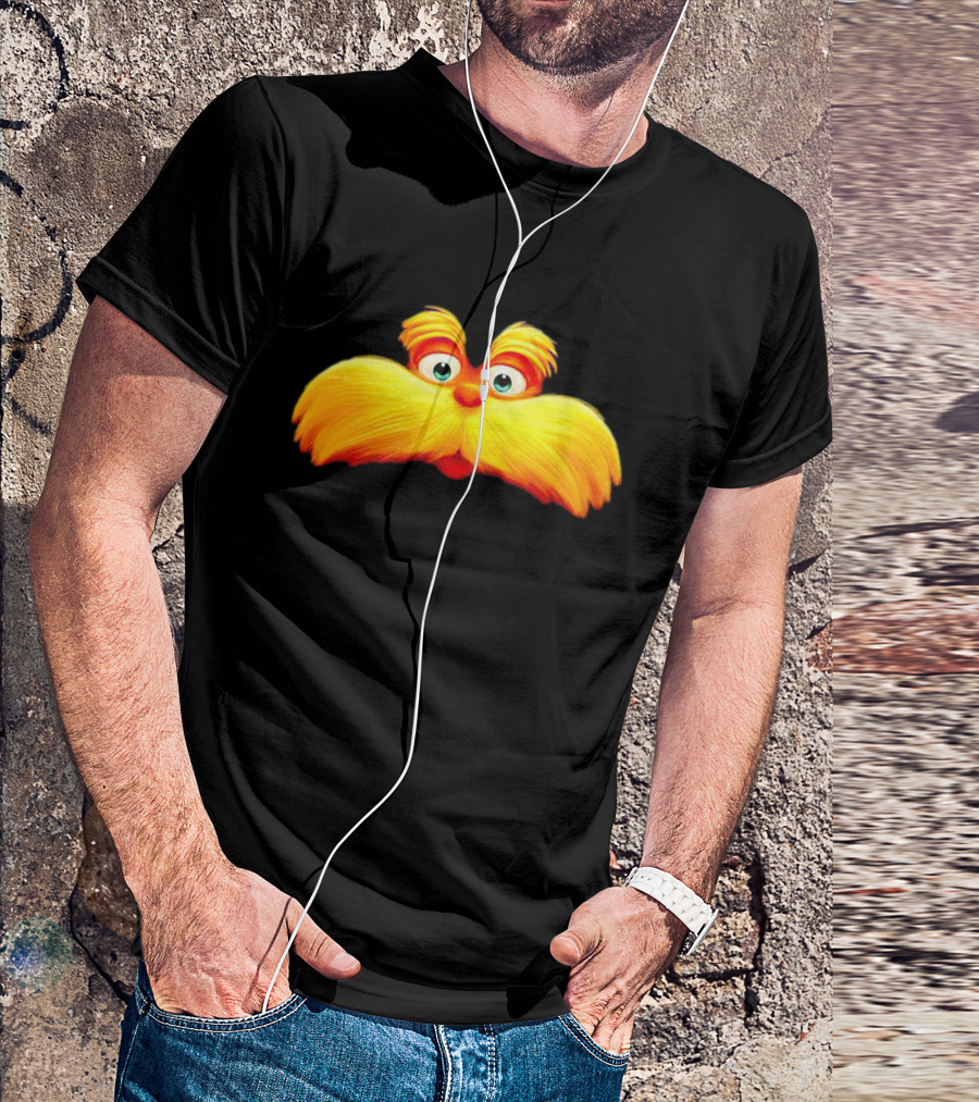 Dr. Seuss The Lorax Mustache Icon Face T-Shirt