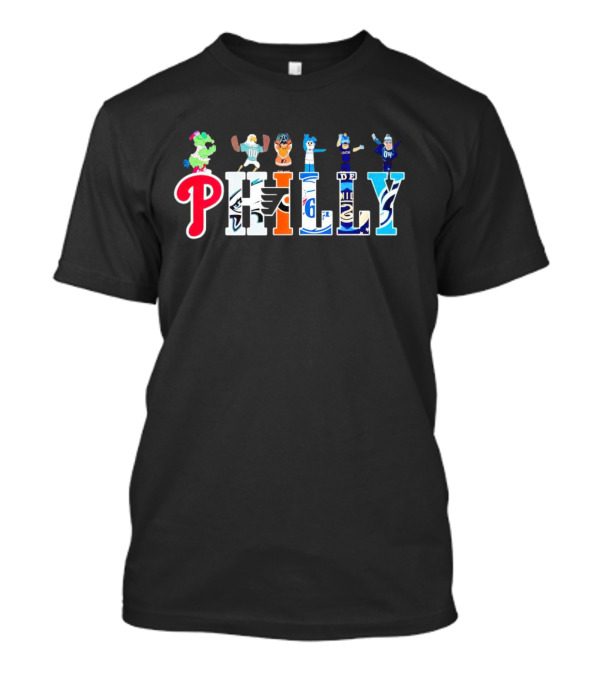 Philly Sports Team Mascots Fan Collection T-Shirt