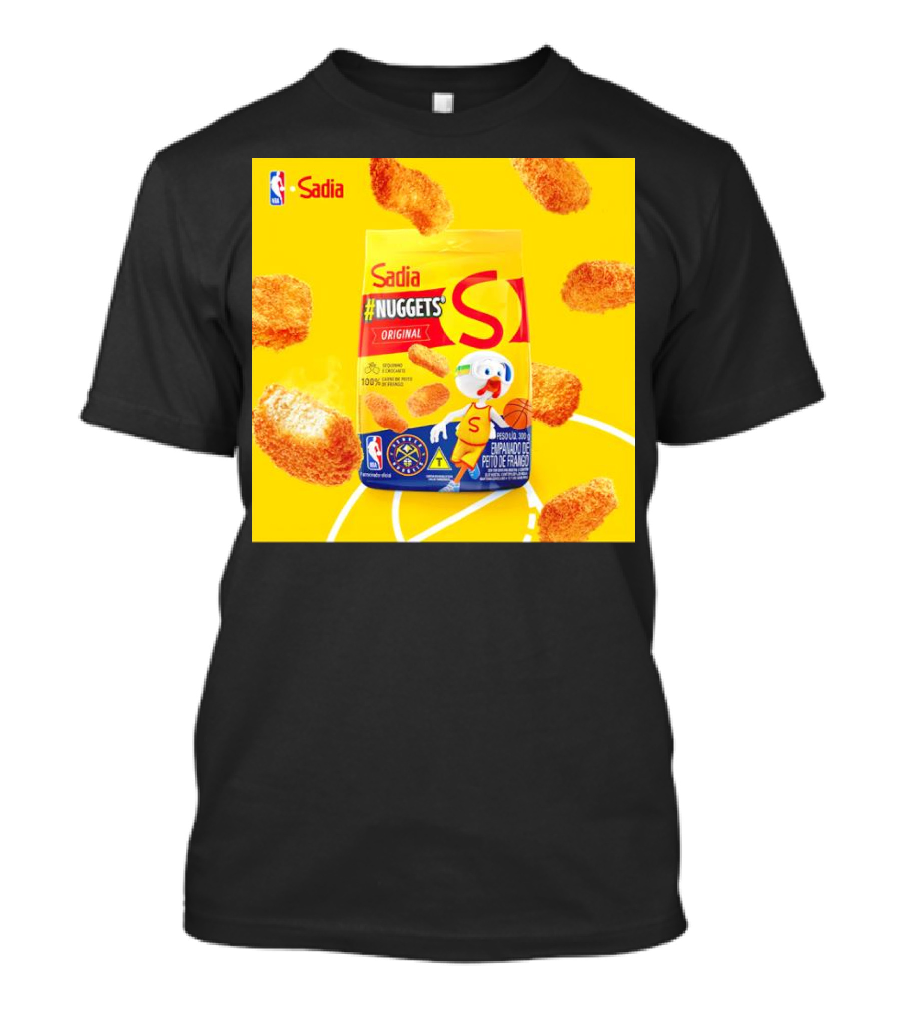 Sadia #Nuggets Original NBA Embalado Peito De Frango T-Shirt