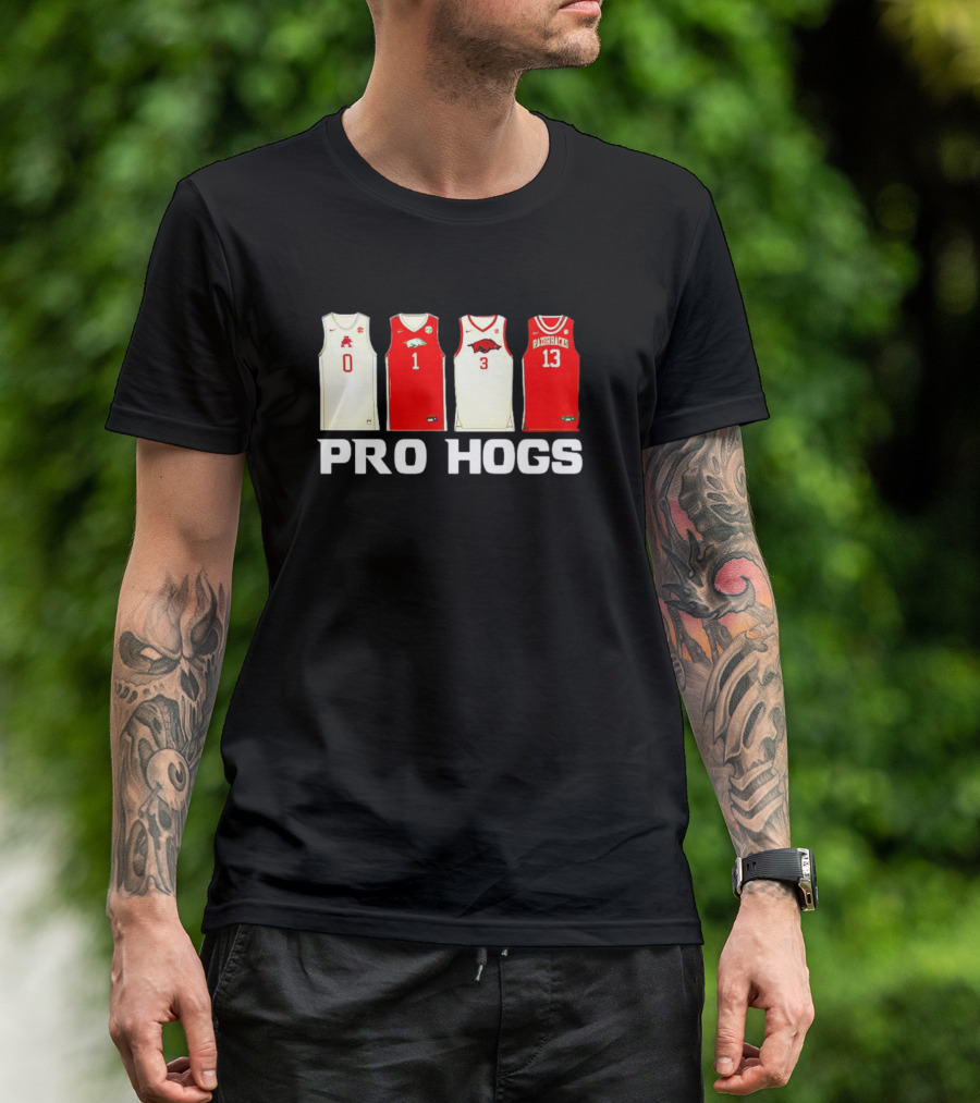 Arkansas Razorbacks Pro Hogs Basketball Jerseys T-Shirt