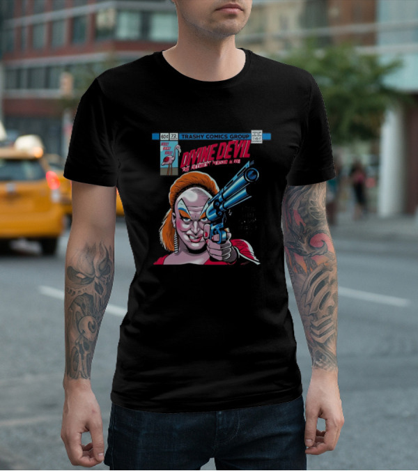 TRASHY COMICS GROUP Divine Devil The Filthiest Person Alive The Girl Can't Help It Killer Kills T-Shirt
