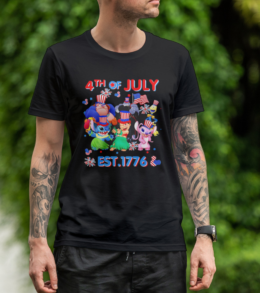 4th Of July Lilo And Stitch Disney Est. 1776 T-Shirt
