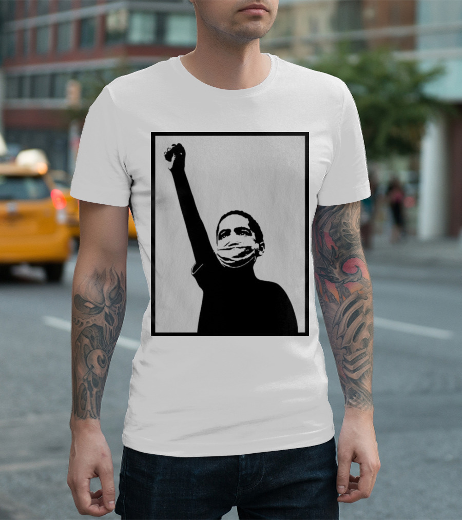 A Million Strong Masked Silhouette Raising Fist T-Shirt