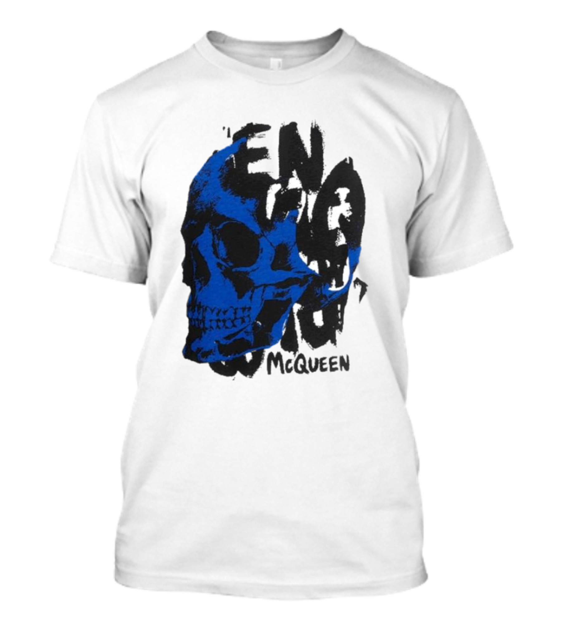 Alexander McQueen Blue Skull T-Shirt