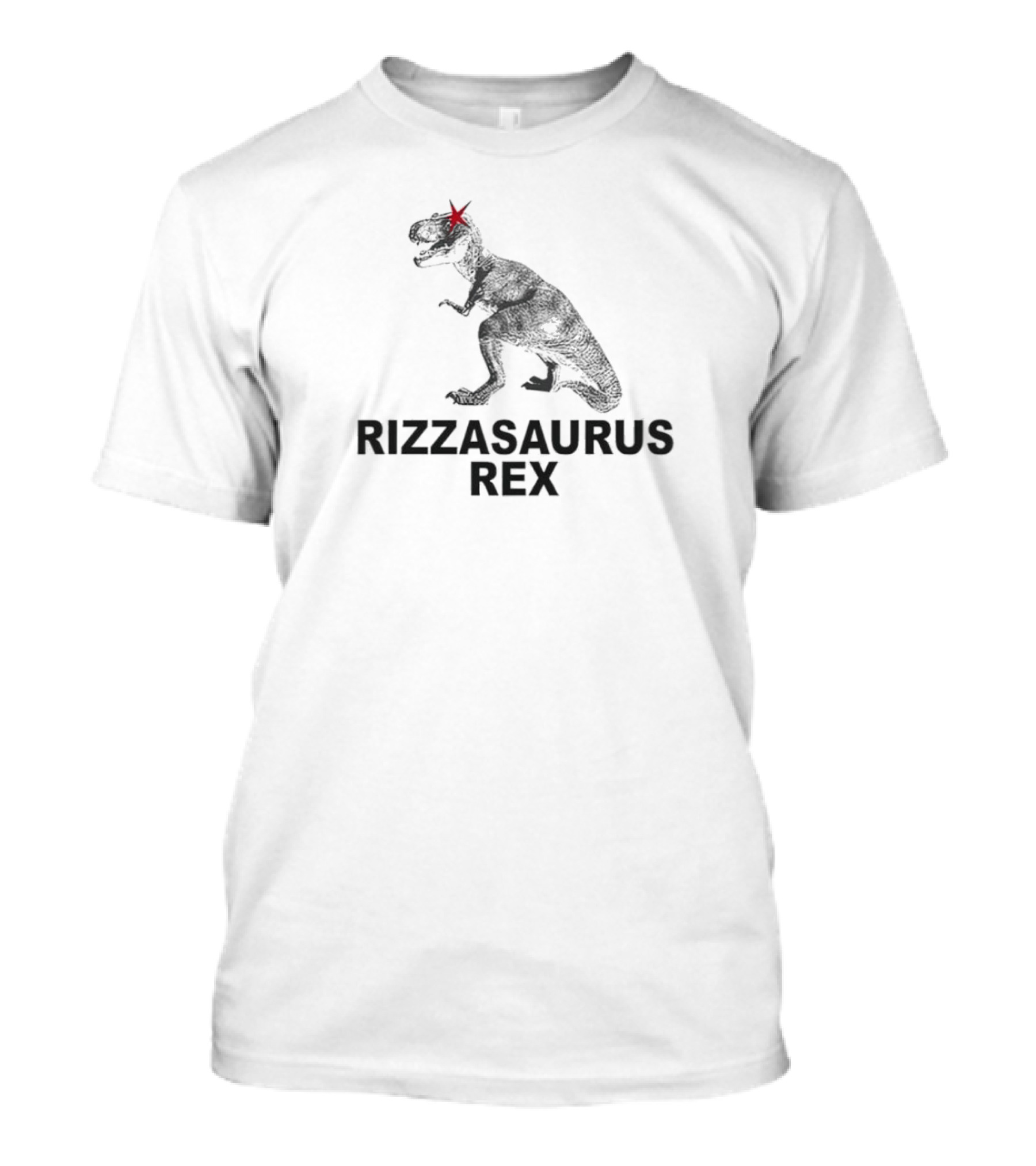 Rizzasaurus Rex Dinosaur With Red Star T-Shirt