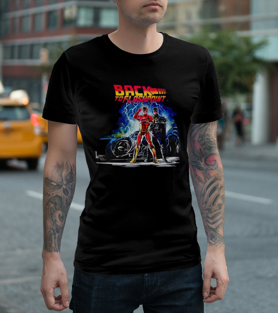 Back To Flashpoint Lightning Duo And Time Travel Car T-Shirt