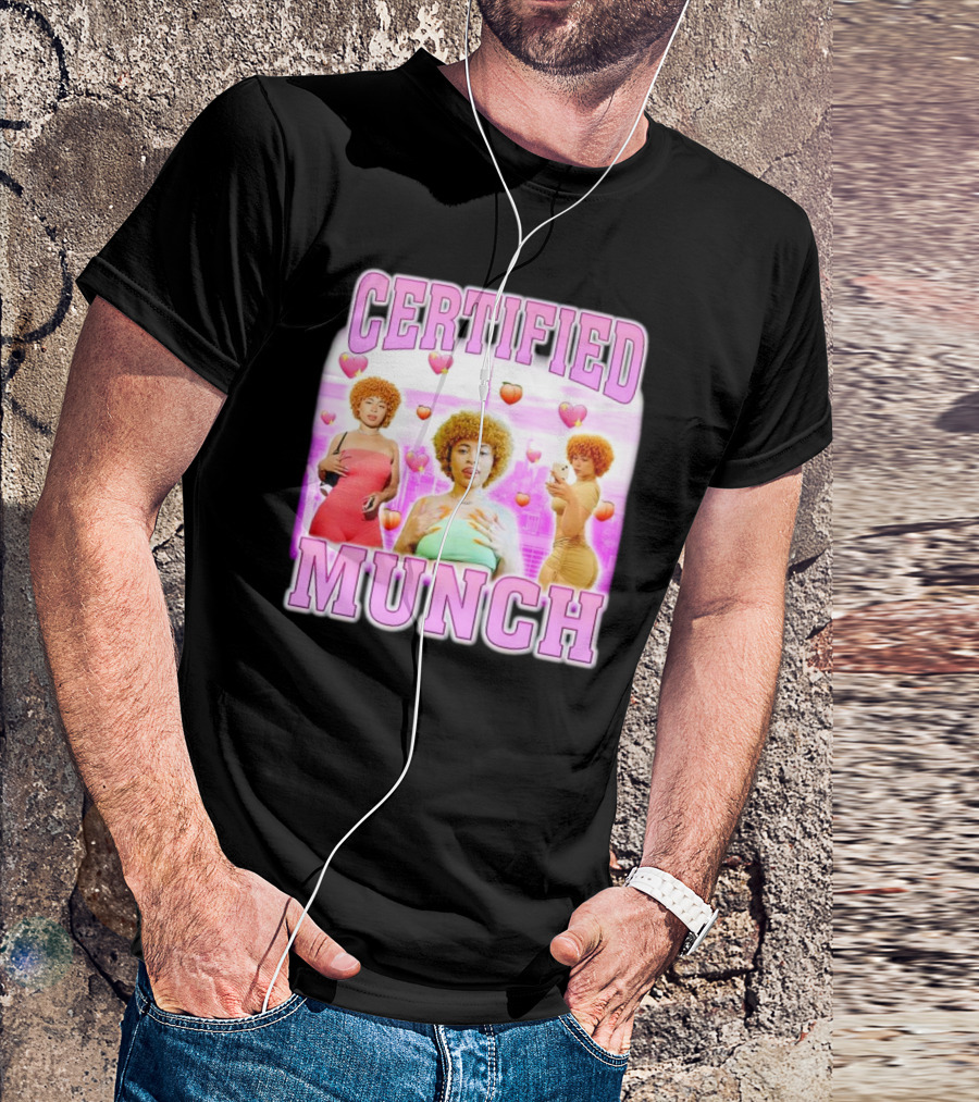 Certified Munch Pink Heart Bootleg Aesthetic Trio T-Shirt