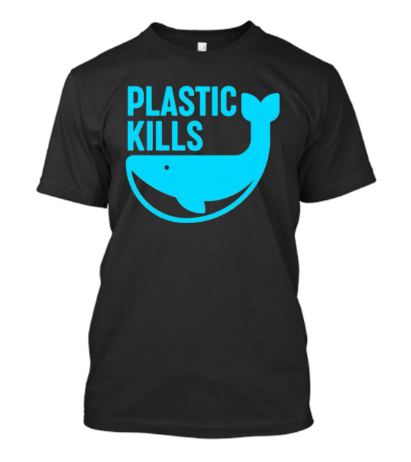 Plastic Kills Whale Conservation Message T-Shirt