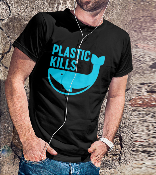 Plastic Kills Whale Conservation Message T-Shirt