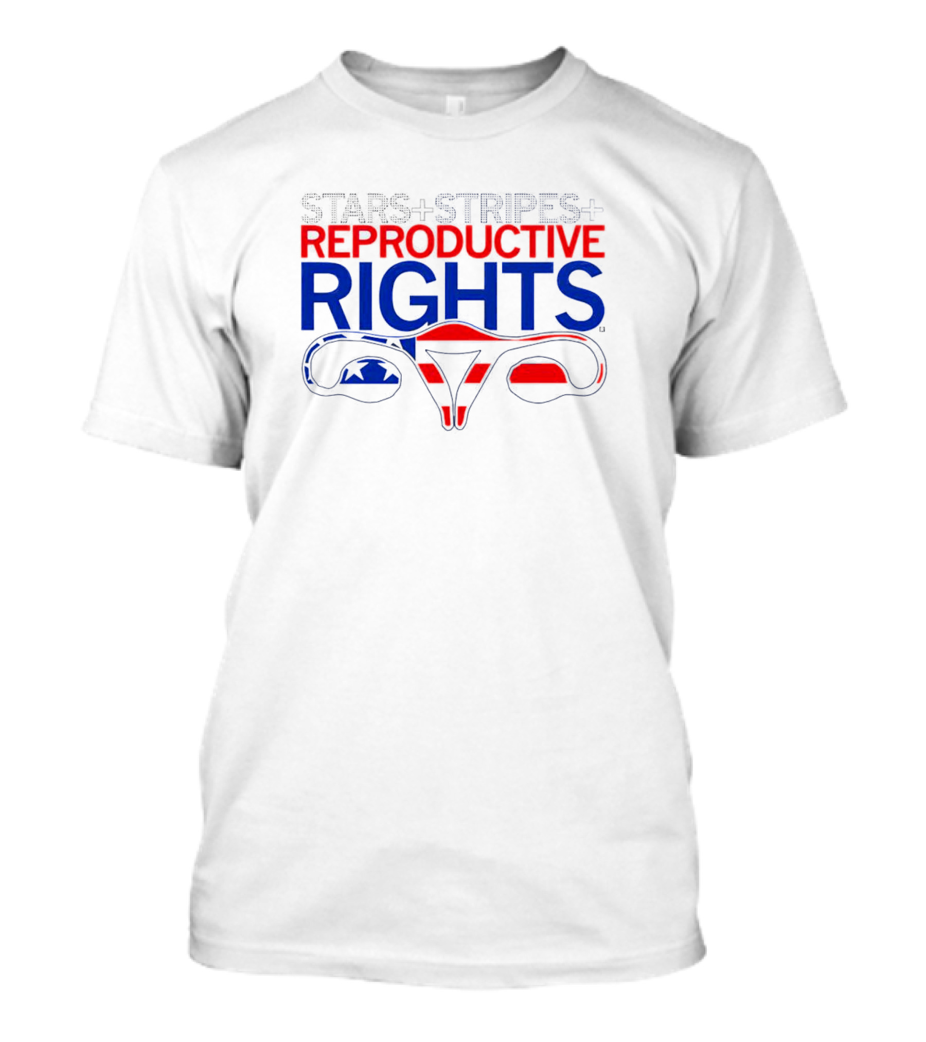 Stars Stripes Reproductive Rights 4th Of July Uterus T-Shirt