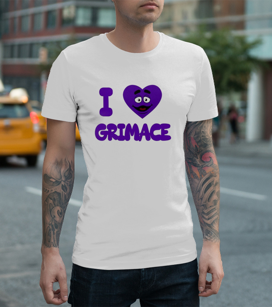 I Heart Grimace’s McDonald’s Grimace Face T-Shirt