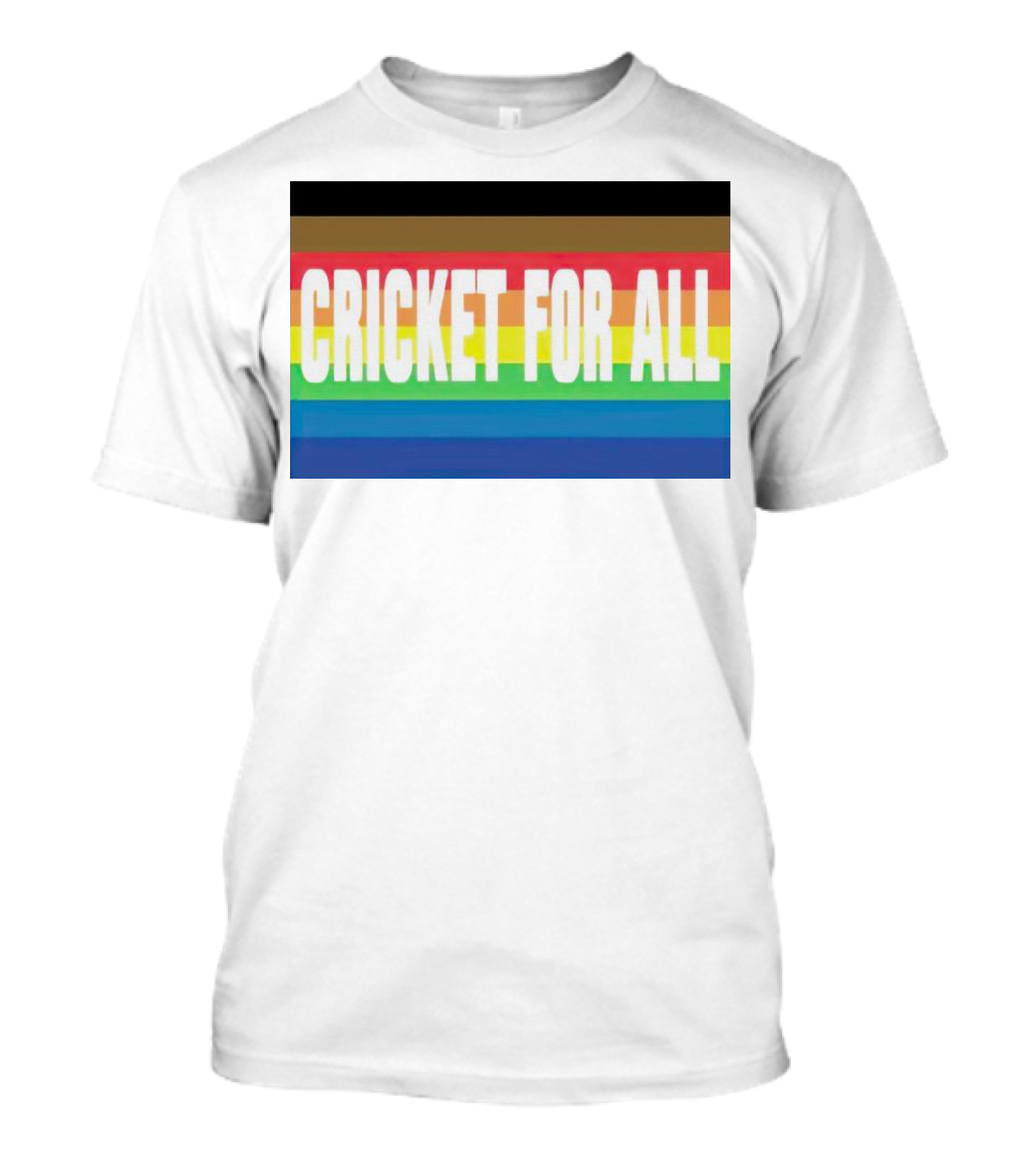 Cricket For All Pride Rainbow Flag T-Shirt