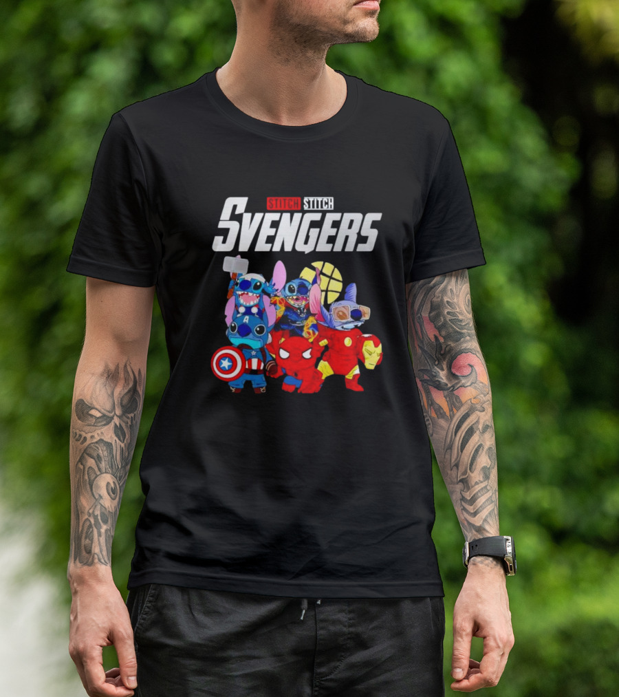 Stitch Stitch Svengers Avengers Crossover Characters T-Shirt