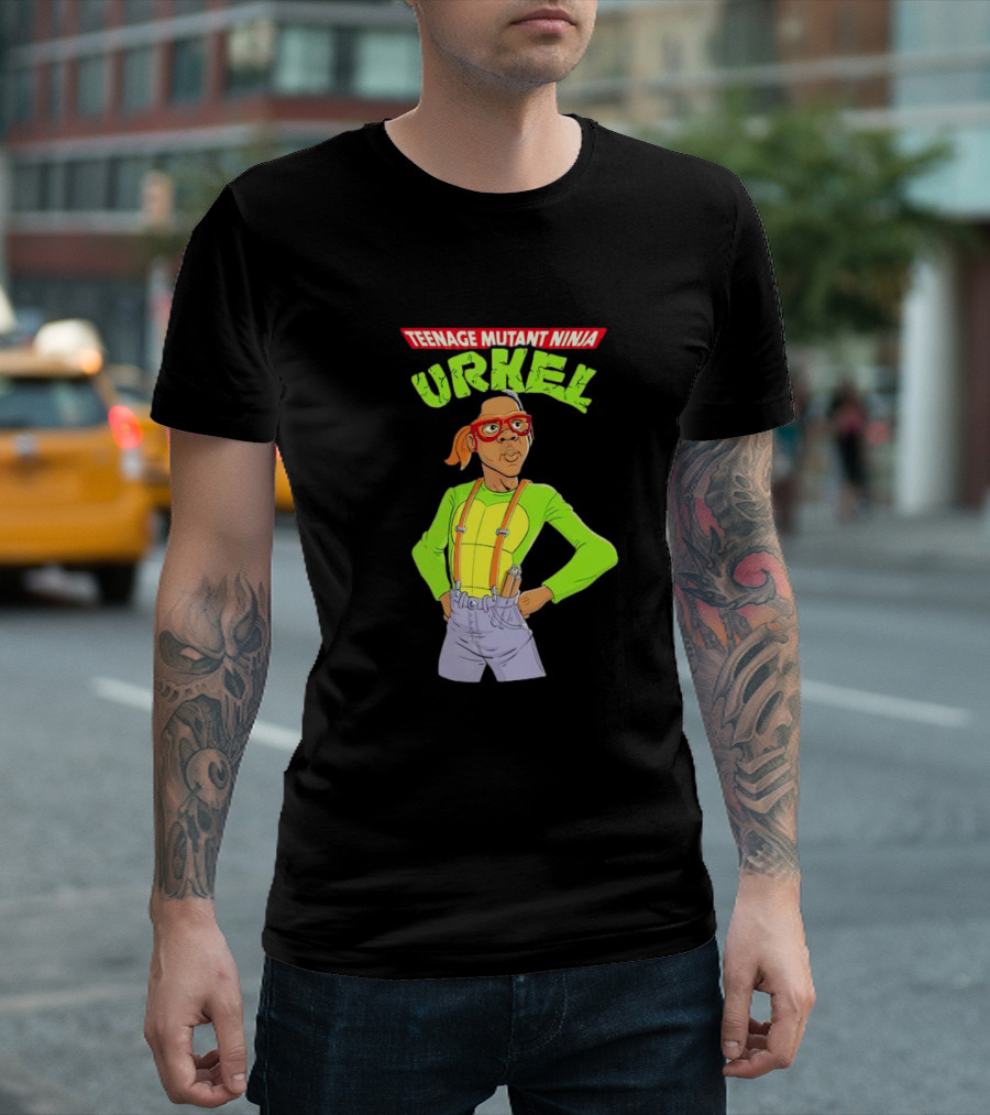 Teenage Mutant Ninja Urkel Cartoon Fusion T-Shirt