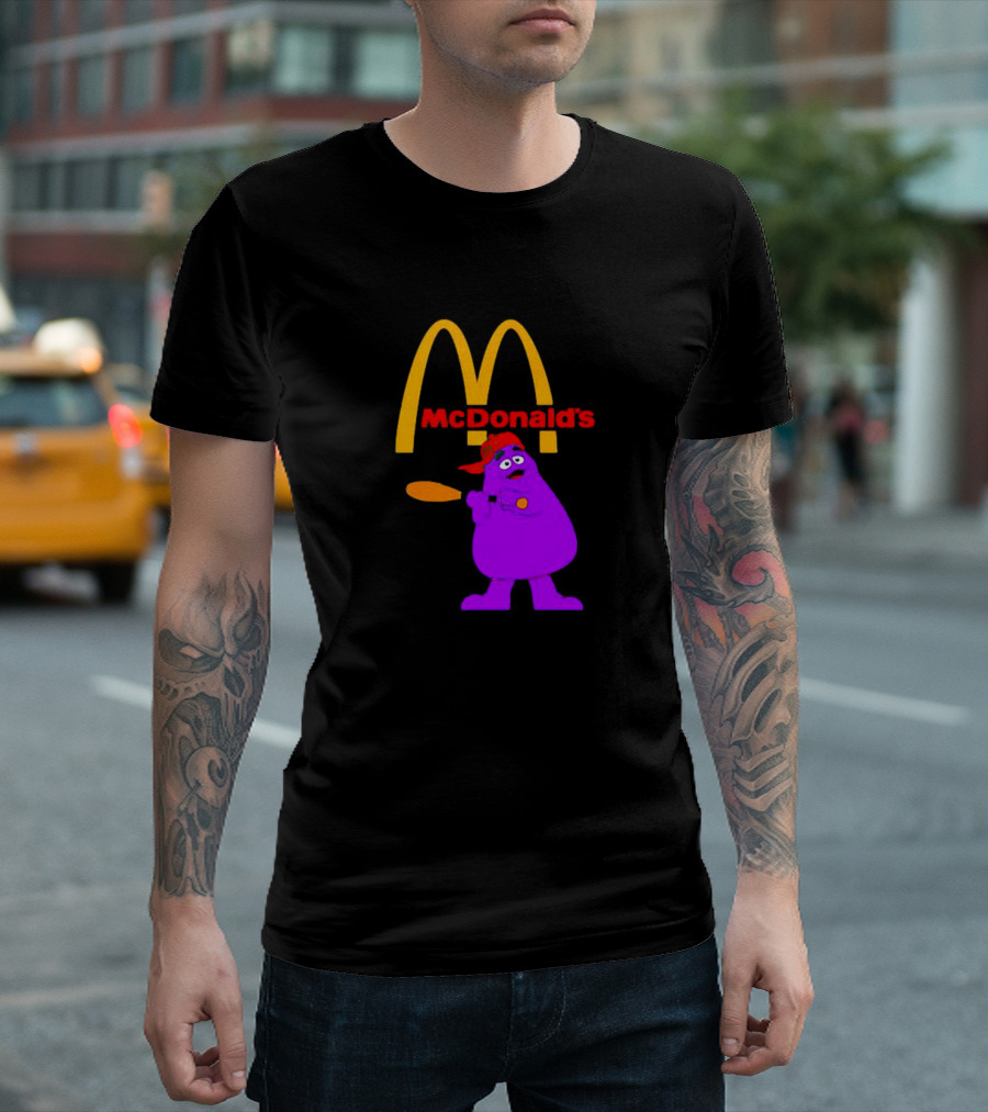 Grimace Baseball Bat McDonald's T-Shirt