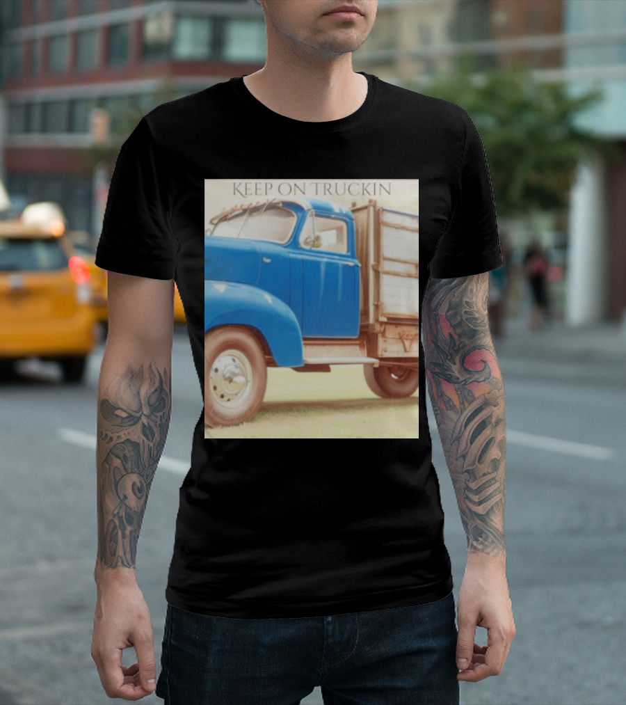 Keep on Truckin' Vintage Blue Truck Nostalgia T-Shirt