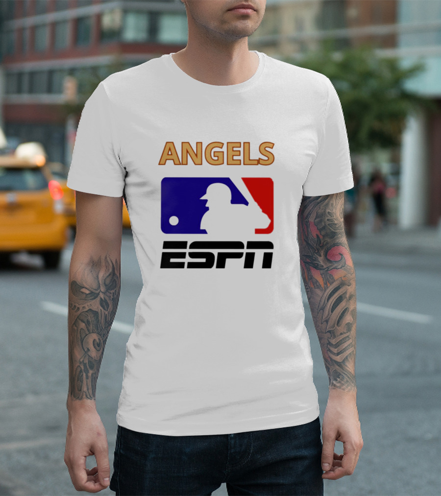 ANGELS ESPN MLB Logo Parody Baseball T-Shirt