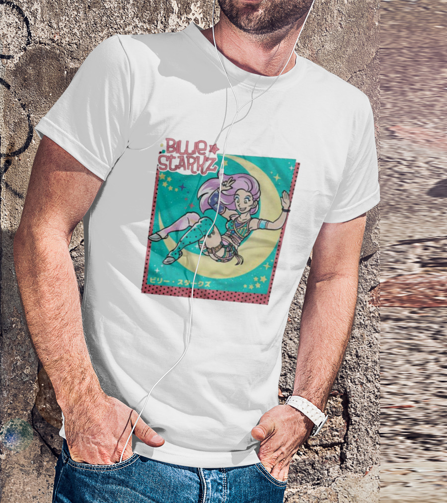 Billie Starkz Starz Anime Style Moon And Stars T-Shirt