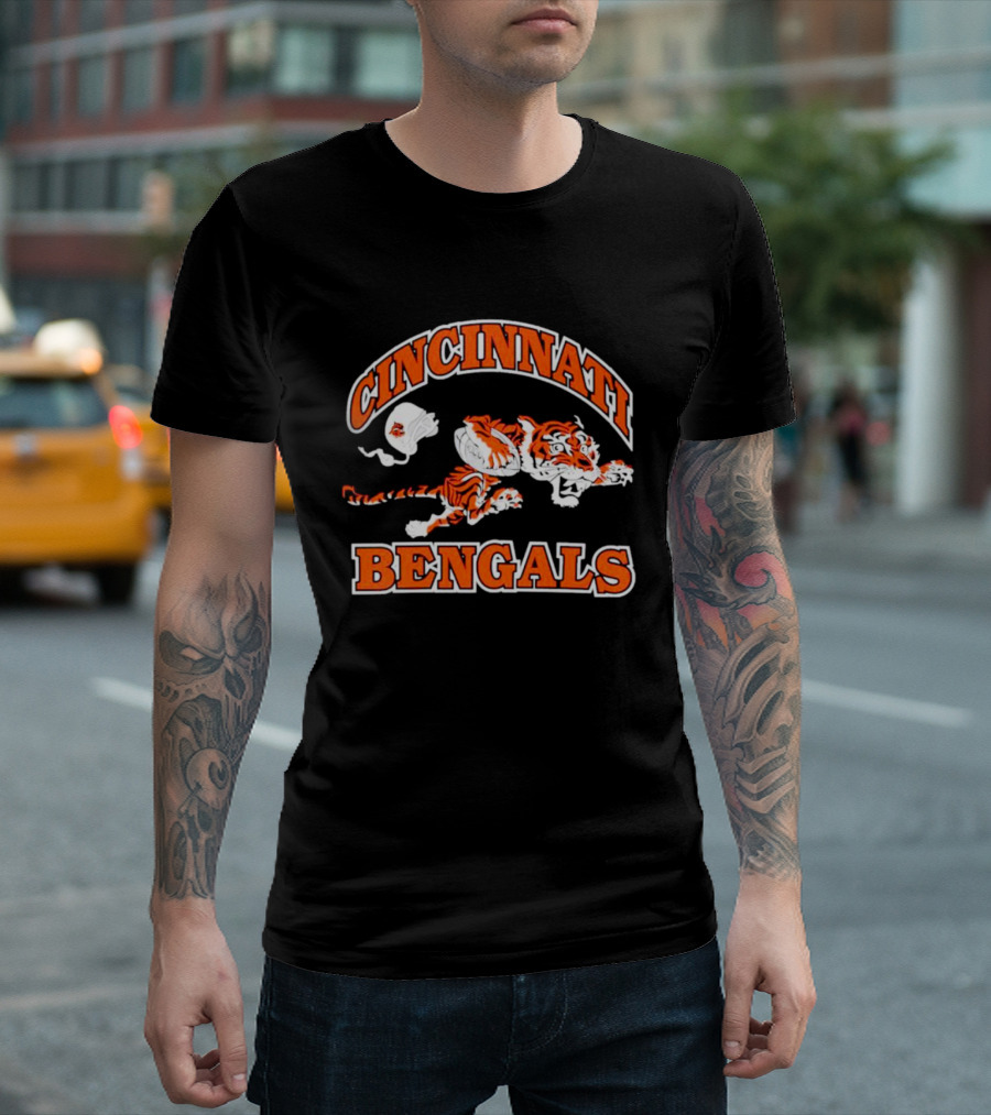 Cincinnati Bengals Vintage Logo 1968 1969 Tiger Football T-Shirt