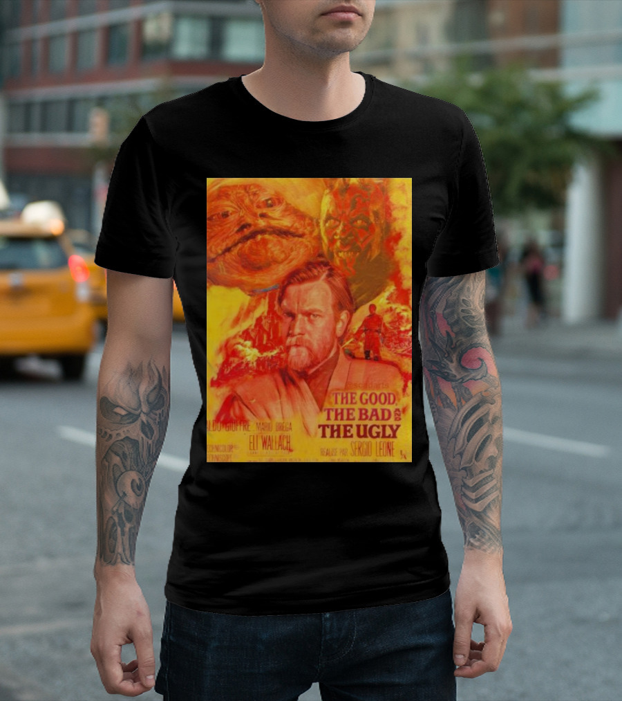 Obi Wan Kenobi Darth Maul Jabba The Good The Bad The Ugly Movie T-Shirt