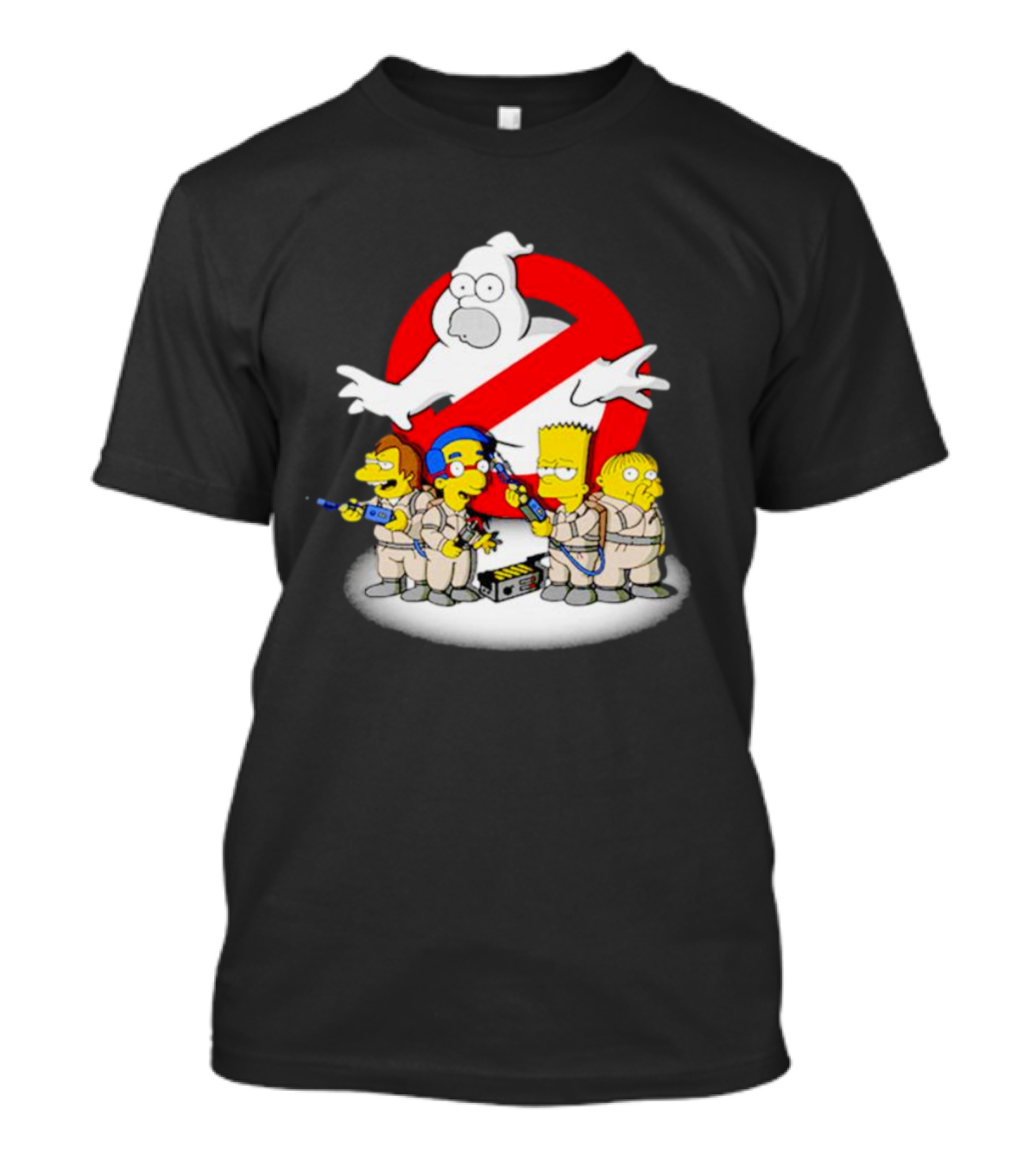 The Simpsons Homer Busters Ghostbusters Parody Bart Milhouse Nelson Ralph T-Shirt