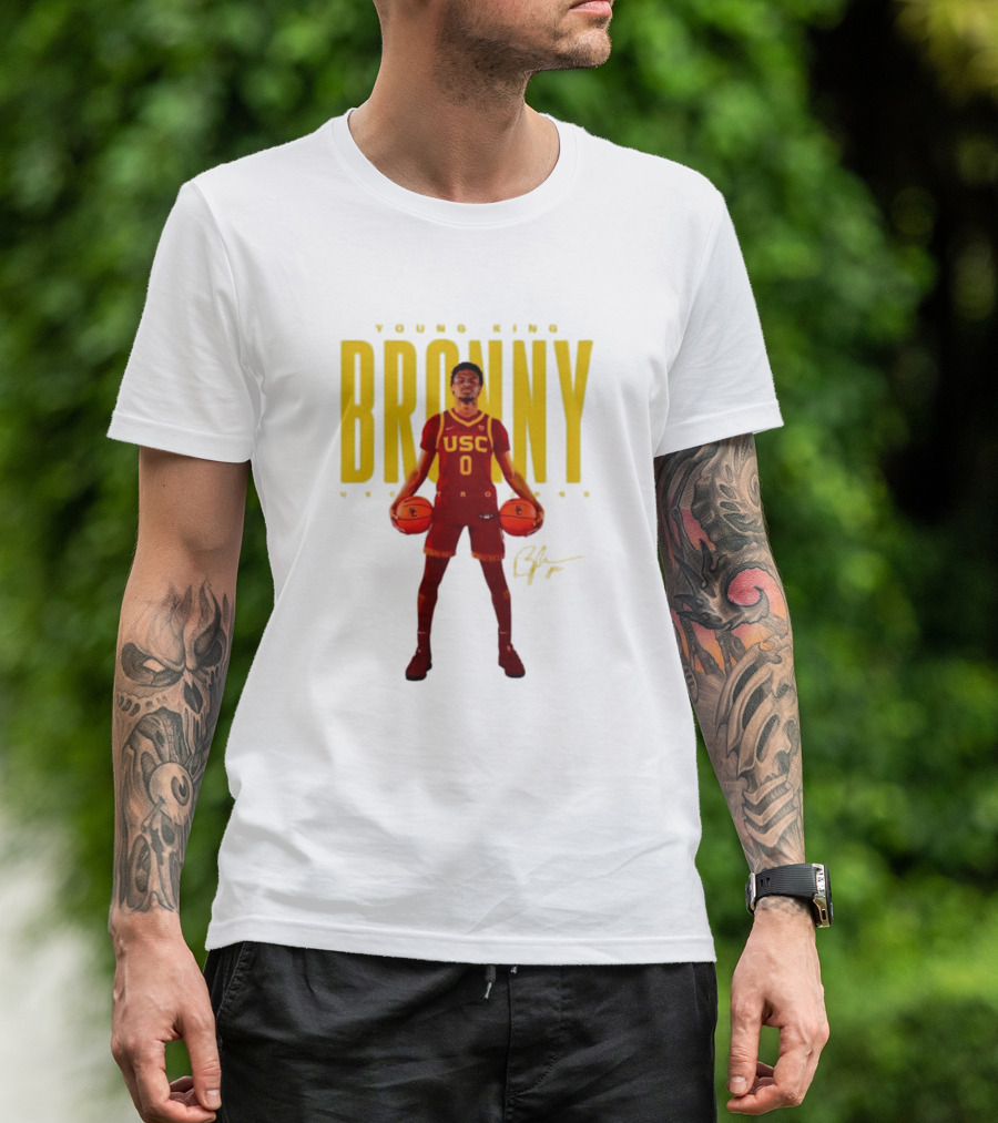 Young King Bronny USC Trojans 0 Signature Basketball Player T-Shirt
