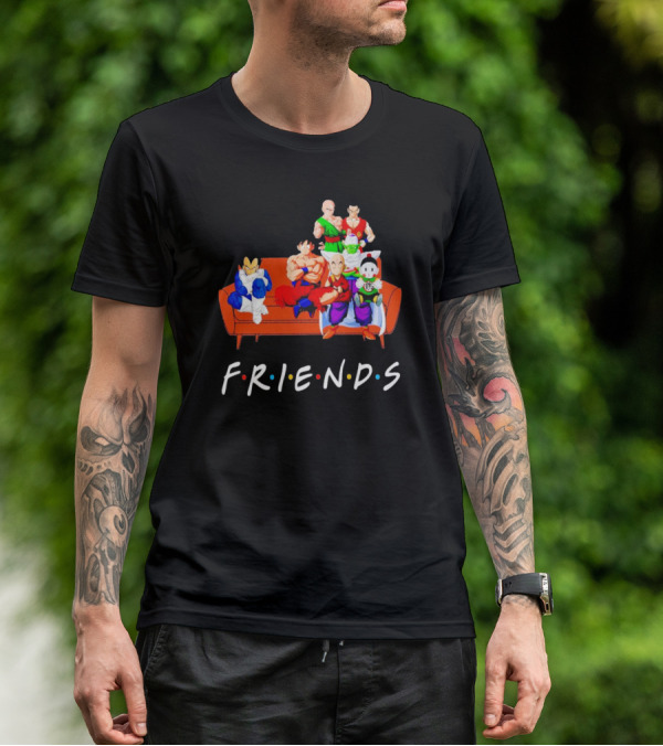 Dragon Ball Z Friends Couch Characters T-Shirt