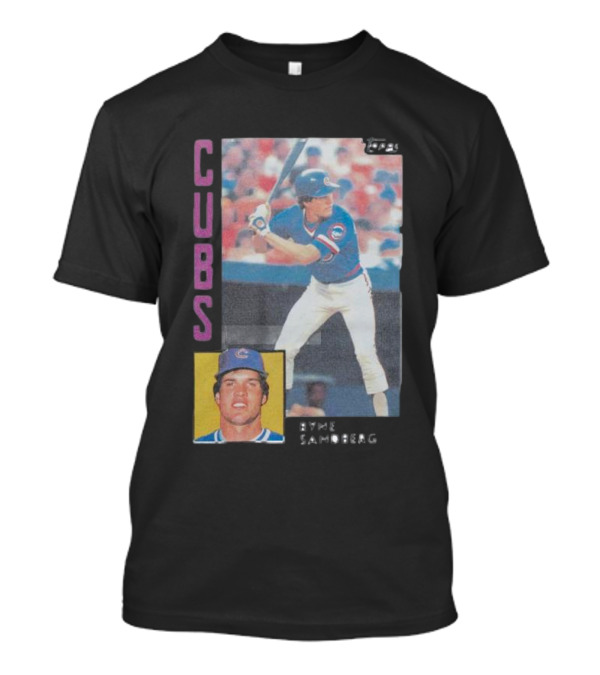1984 Topps Ryne Sandberg Chicago Cubs Baseball Card T-Shirt