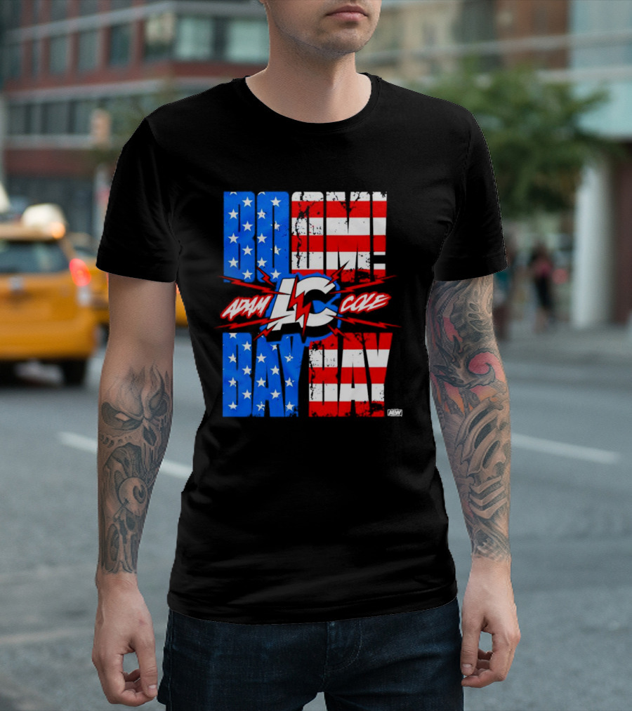 Adam Cole Boom Bay Bay American Flag AEW T-Shirt