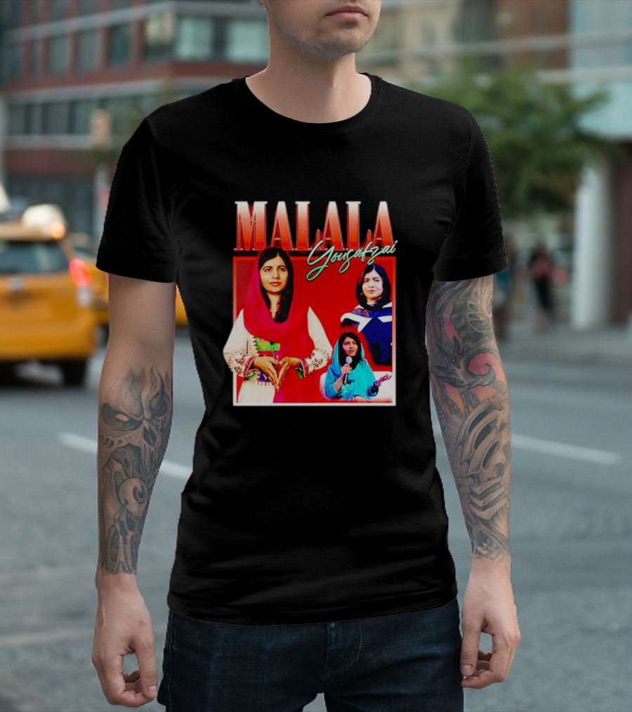 Malala Yousafzai Inspirational Collage T-Shirt