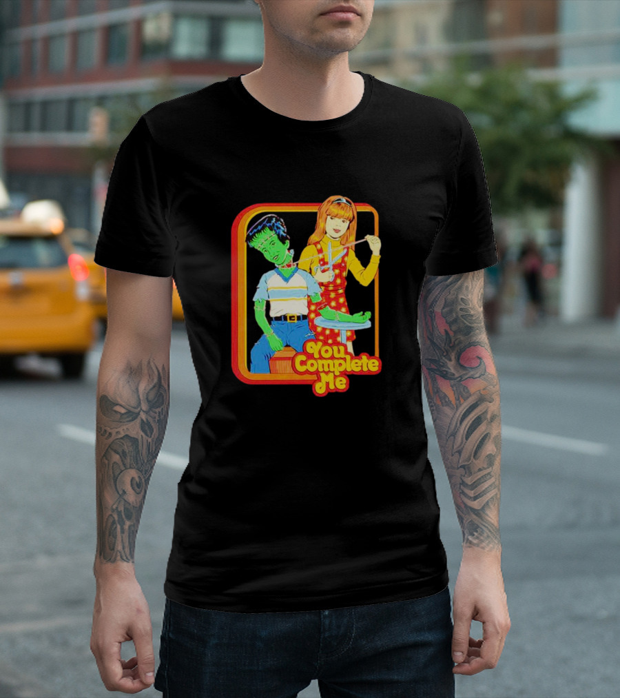 You Complete Me Frankenstein Puppet Vintage T-Shirt