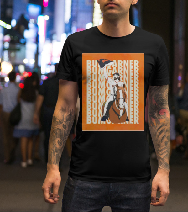 Bumgarner Riding Horse Giants Baseball Victory T-Shirt