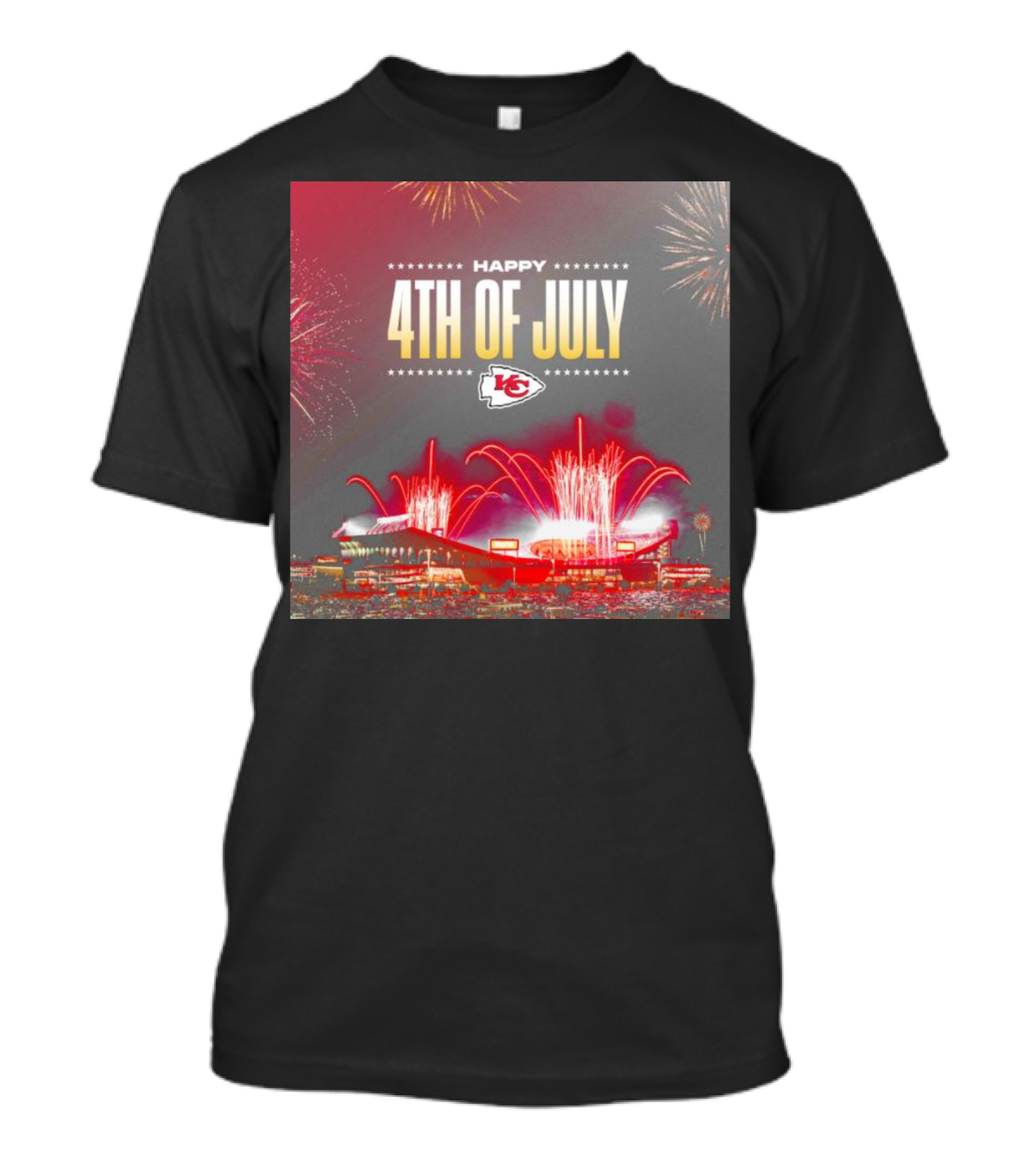 Happy 4th Of July Kansas City Chiefs Fireworks T-Shirt