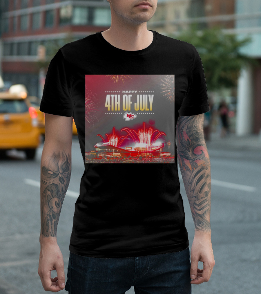 Happy 4th Of July Kansas City Chiefs Fireworks T-Shirt