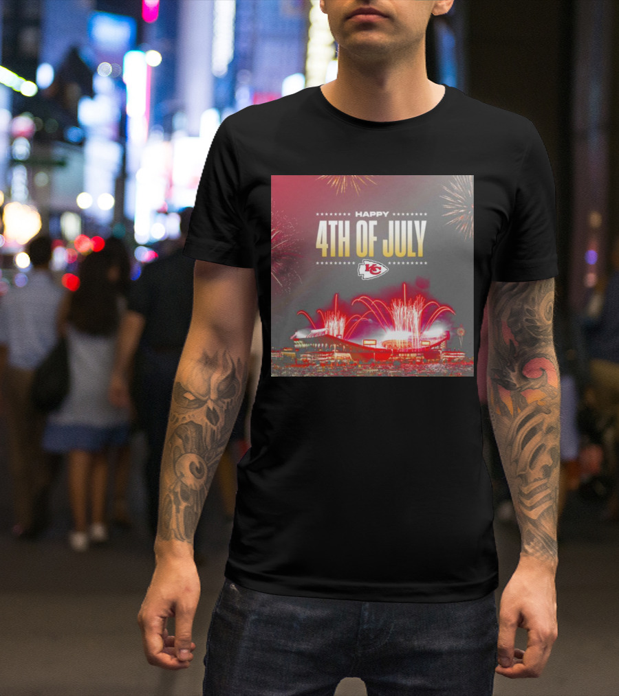 Happy 4th Of July Kansas City Chiefs Fireworks T-Shirt