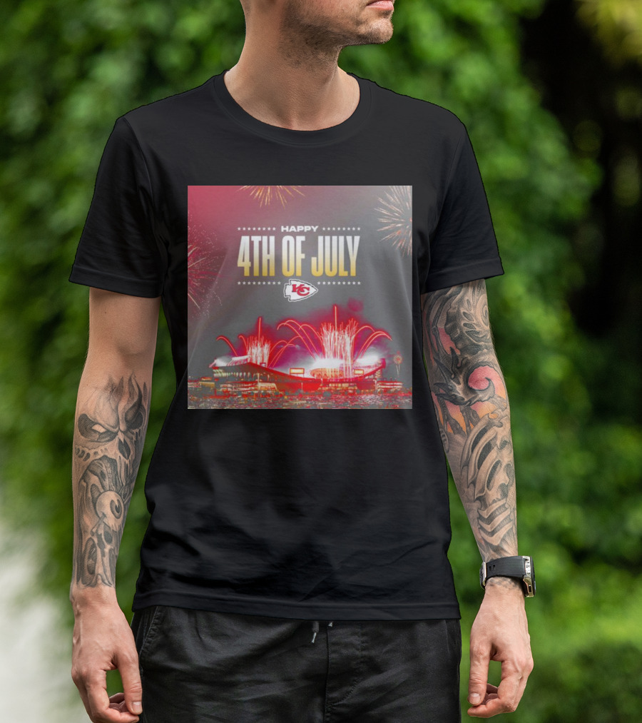 Happy 4th Of July Kansas City Chiefs Fireworks T-Shirt