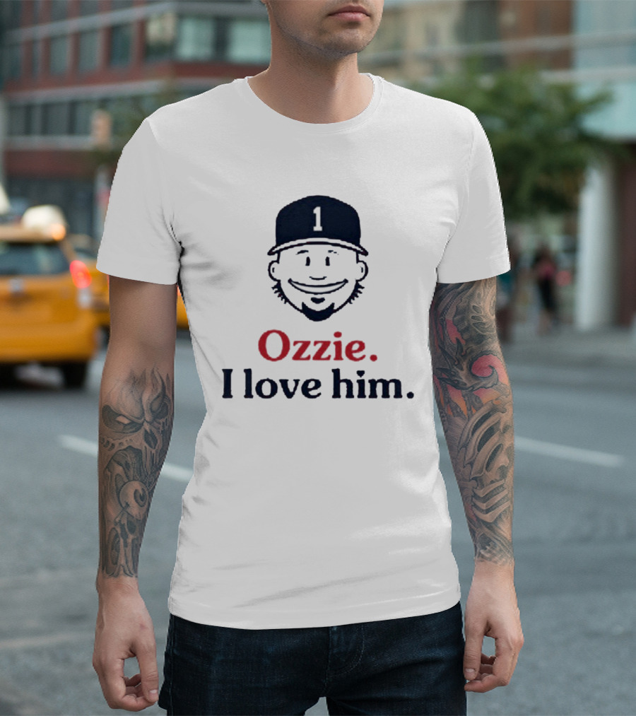 Ozzie #1 I Love Him Baseball Cap Image T-Shirt
