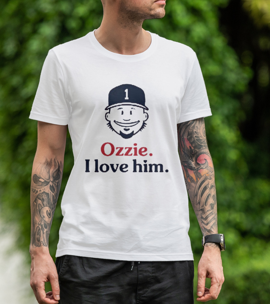 Ozzie #1 I Love Him Baseball Cap Image T-Shirt