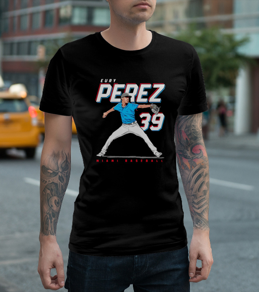 Eury Pérez 39 Miami Baseball Player MVP T-Shirt