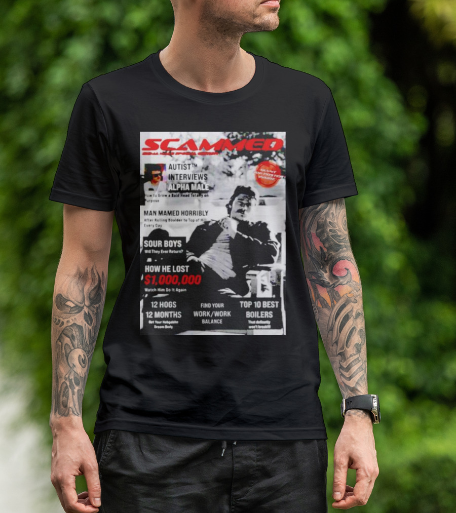 SCAMMED Sour Boys Autist Interviews Alpha Male Magazine Cover T-Shirt