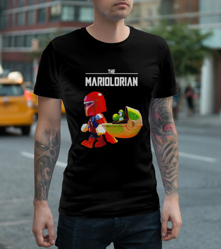 The Mandalorian and Super Mario The Mariolorian Yoshi T-Shirt