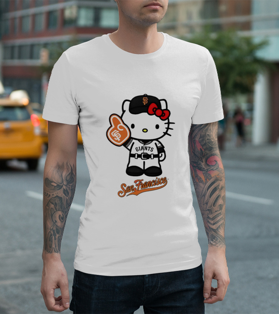 San Francisco Giants Hello Kitty Foam Finger T-Shirt