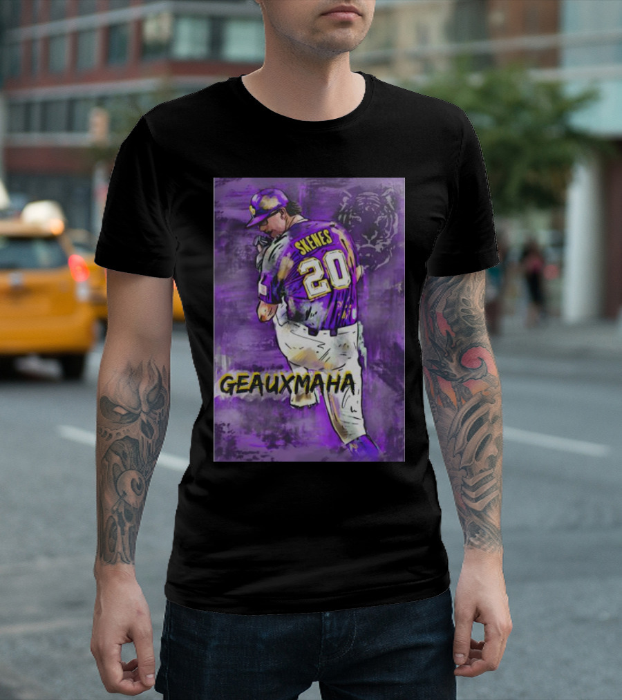 Paul Skenes 20 Geauxmaha LSU Tigers Baseball T-Shirt