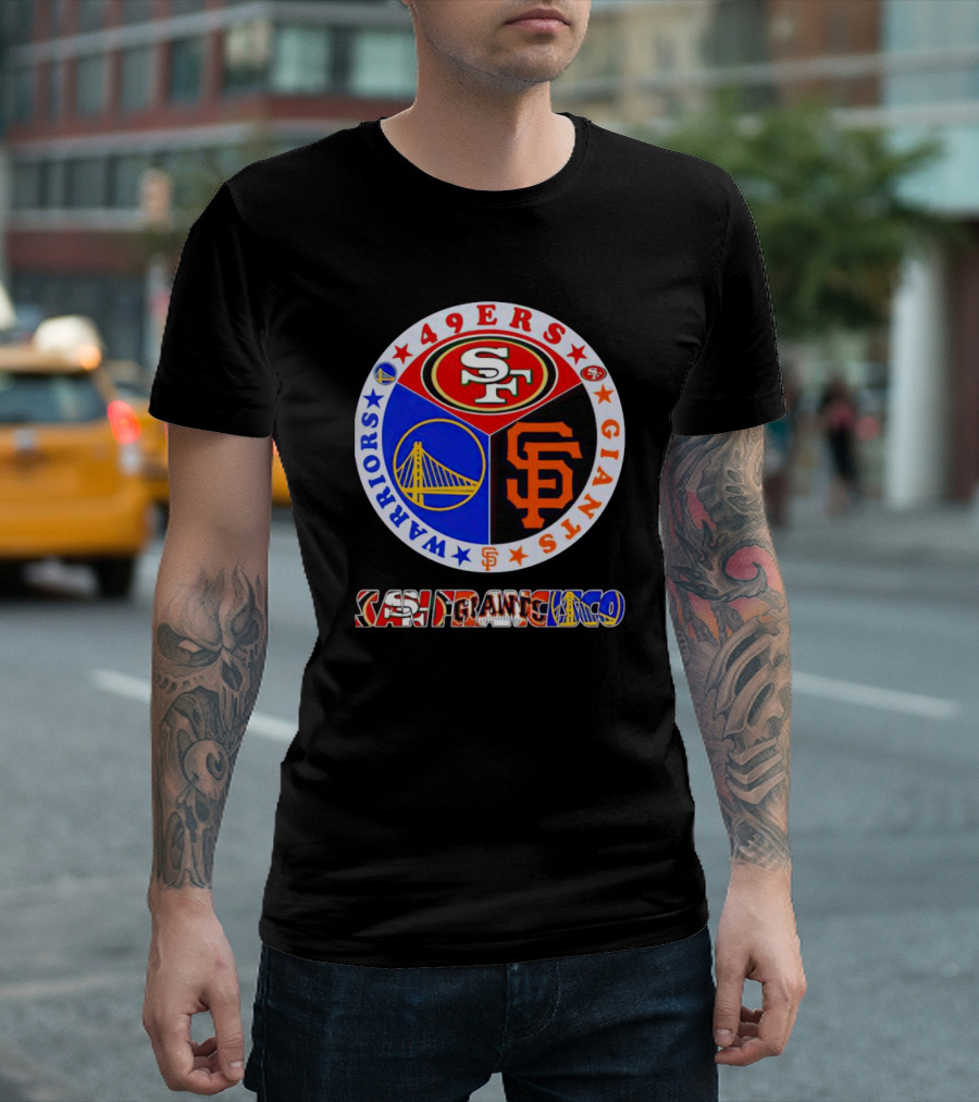 San Francisco 49ers Giants Warriors Logos Circle T-Shirt