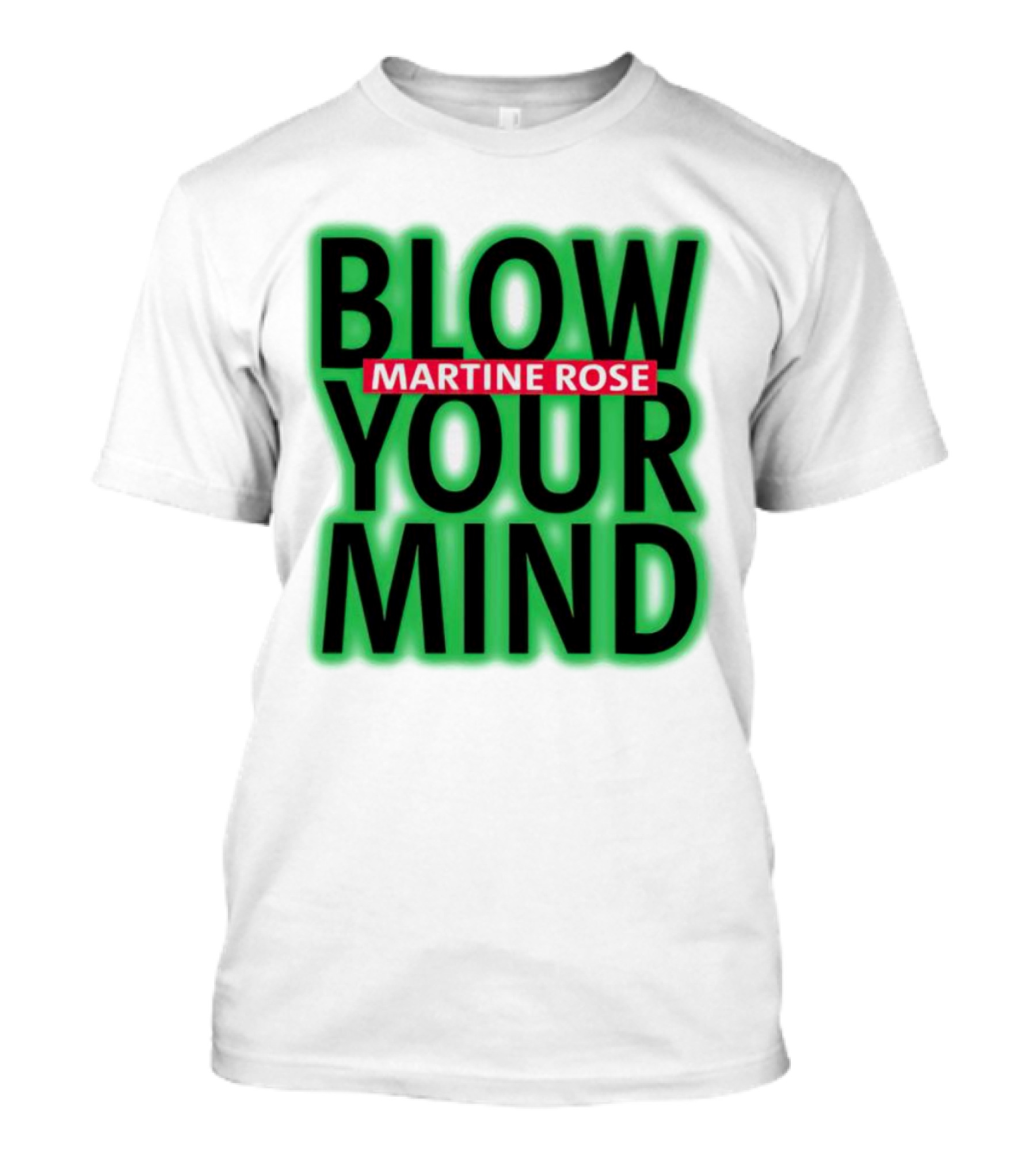 Martine Rose Blow Your Mind Neon Green Glow Effect T-Shirt