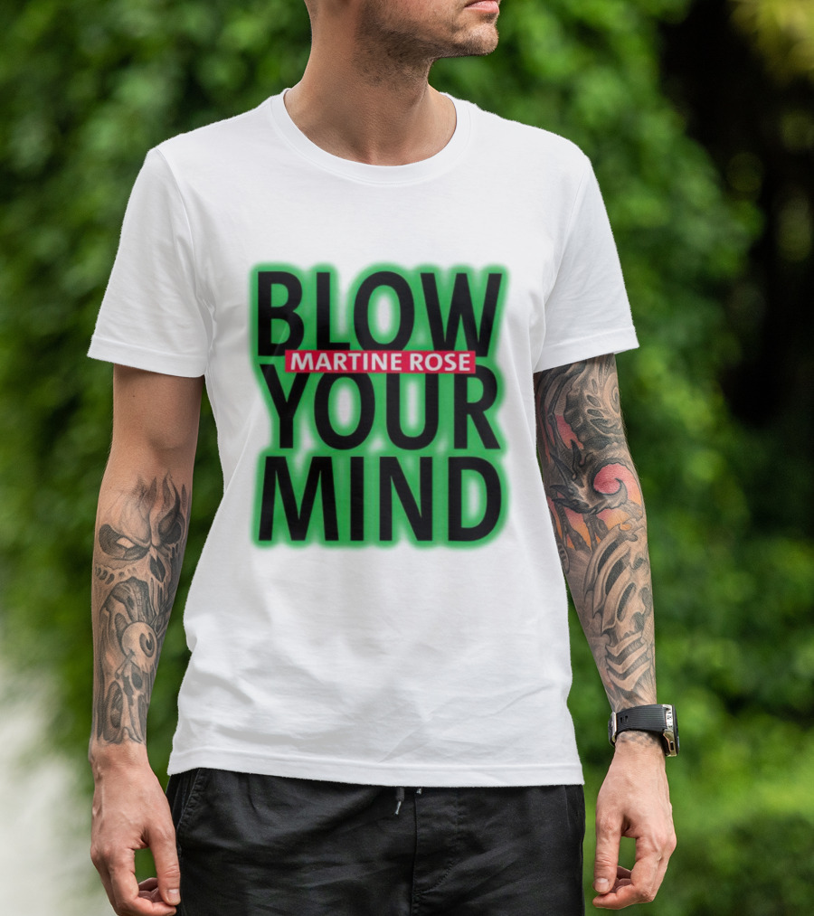 Martine Rose Blow Your Mind Neon Green Glow Effect T-Shirt