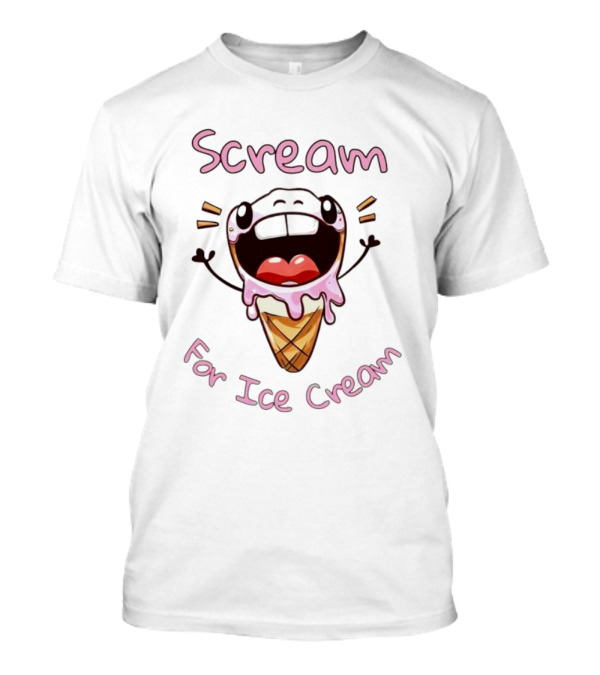 Scream For Ice Cream Cute Melting Cone Emoji T-Shirt
