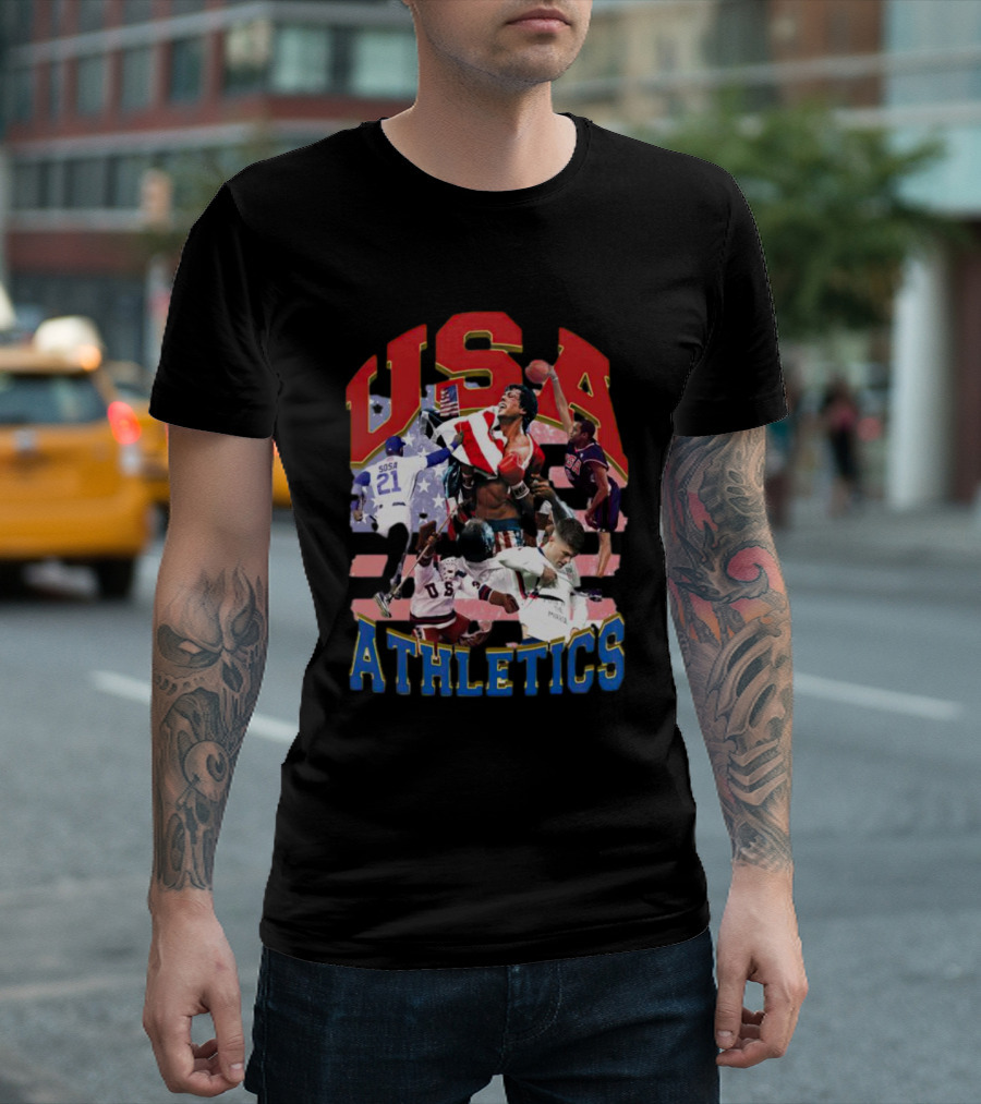 USA Athletics Sports Team Players Iconic Moments T-Shirt