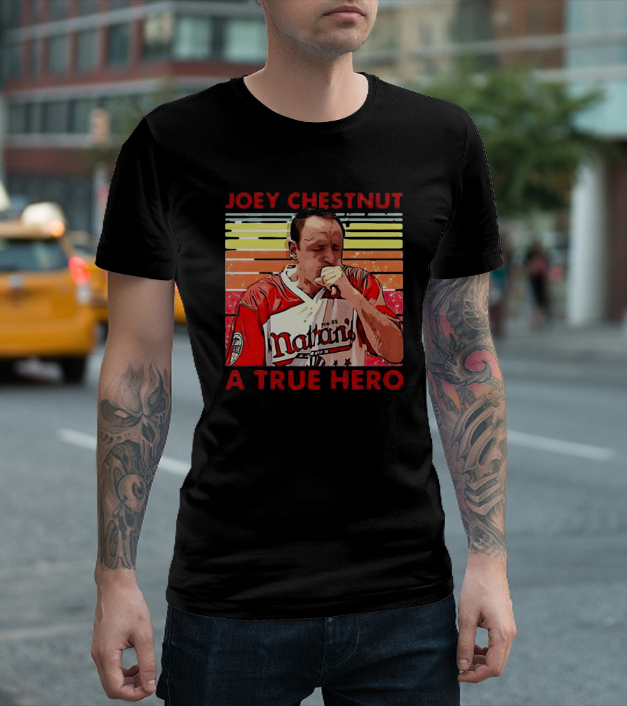 Joey Chestnut Nathan's A True Hero T-Shirt