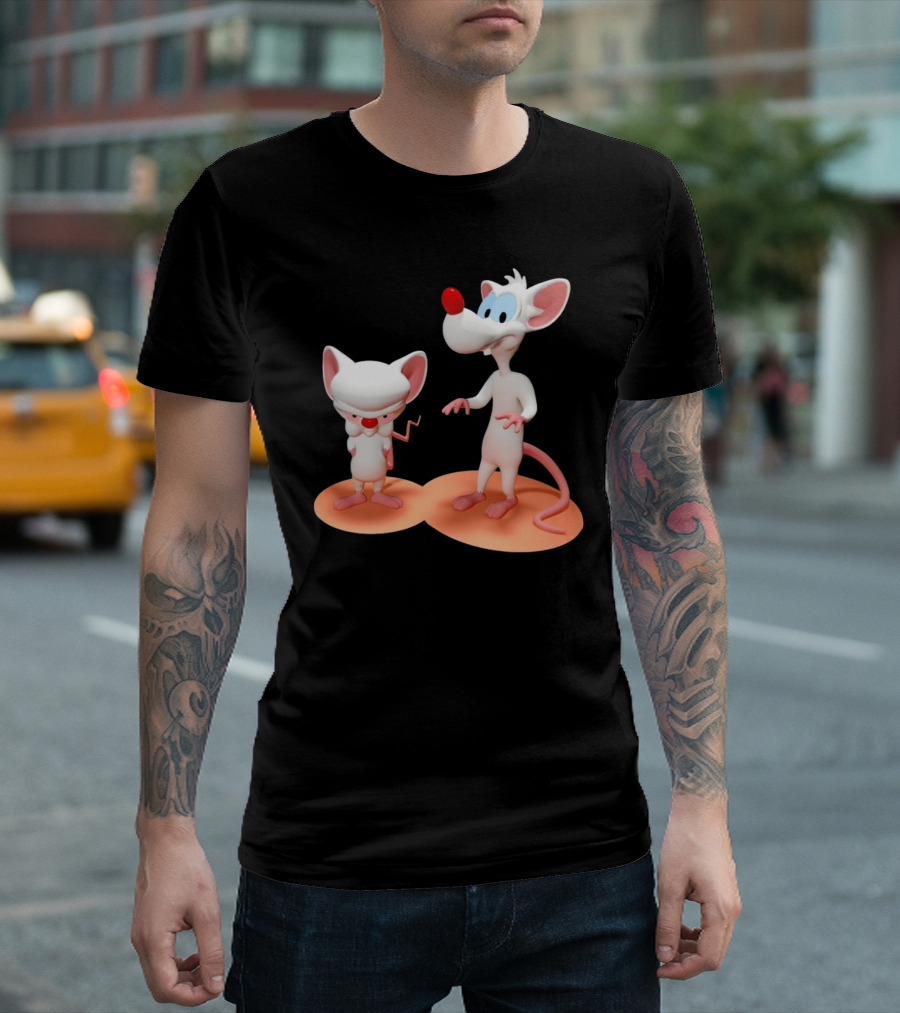 Pinky and the Brain Cartoon Characters Retro Animation Duo T-Shirt